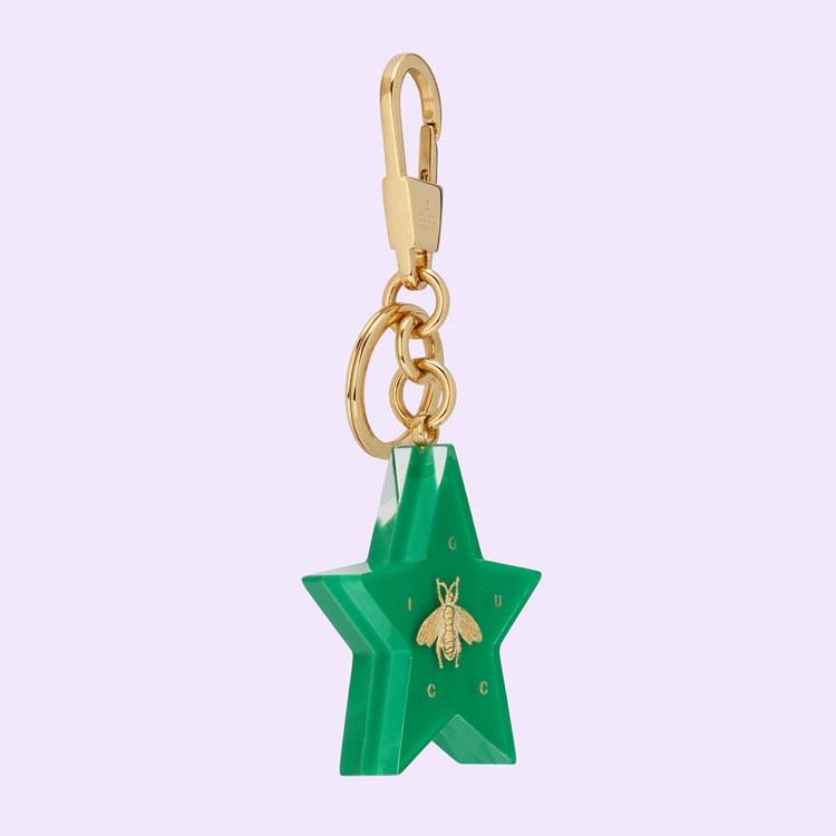 728226.JCFUG.8769.003.100.0000.Light Gucci bee star shaped keychain